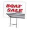 Signmission Boat Sale Yard Sign & Stake outdoor plastic coroplast window, C-2436-DS-Boat Sale C-2436-DS-Boat Sale - alternate 1